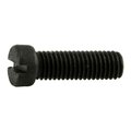 Midwest Fastener #6-48 x 7/16 in Slotted Fillister Machine Screw, Black Oxide Steel, 10 PK 32915